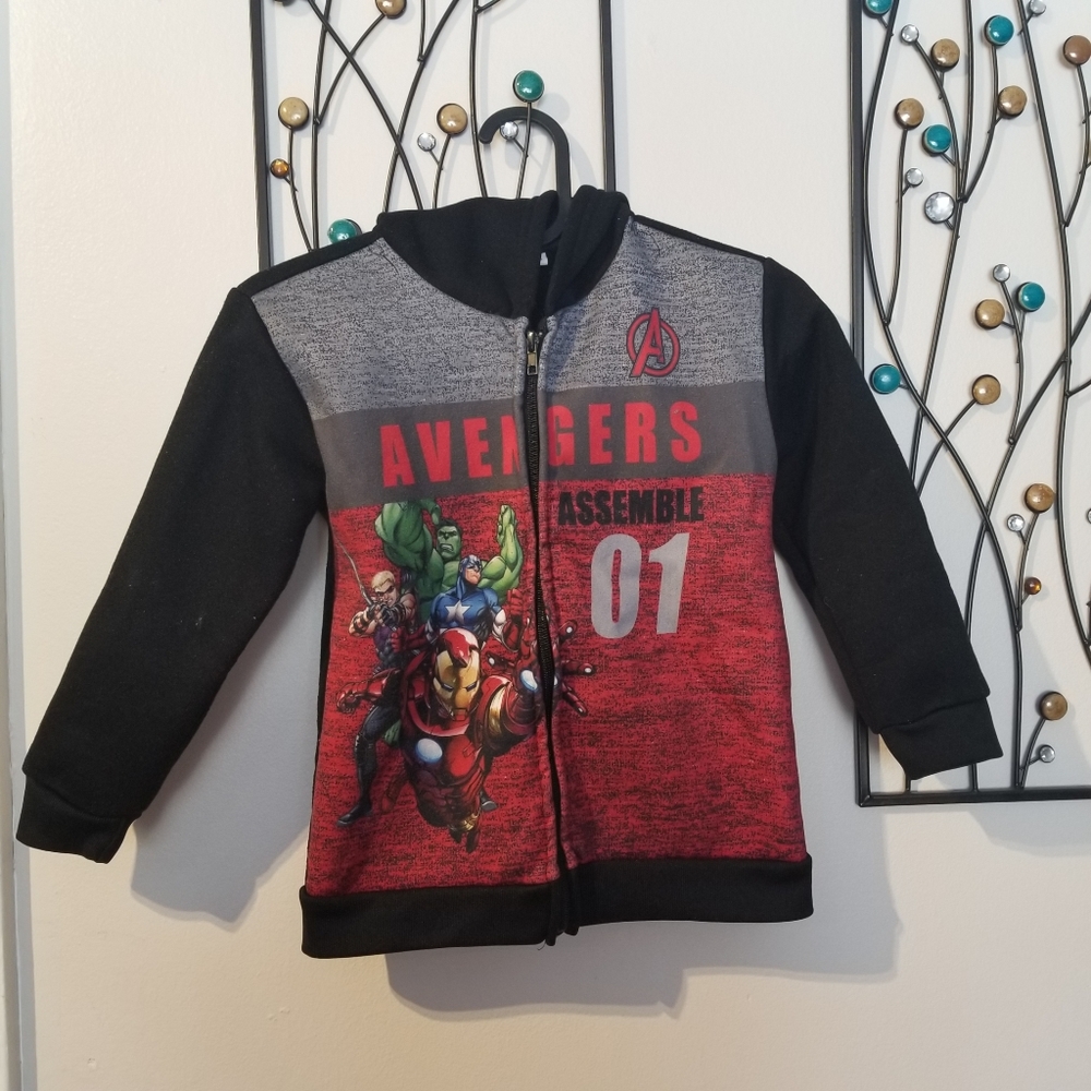 Marvel Avengers Zip-Up Sweatshirt Sz. 5/6